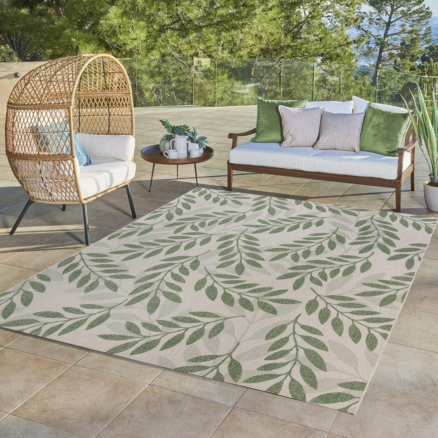 Gertmenian 22313 Outdoor Rug Freedom Collection Nature Themed Smart Care Deck Patio Carpet, 8x10 ... | Amazon (US)