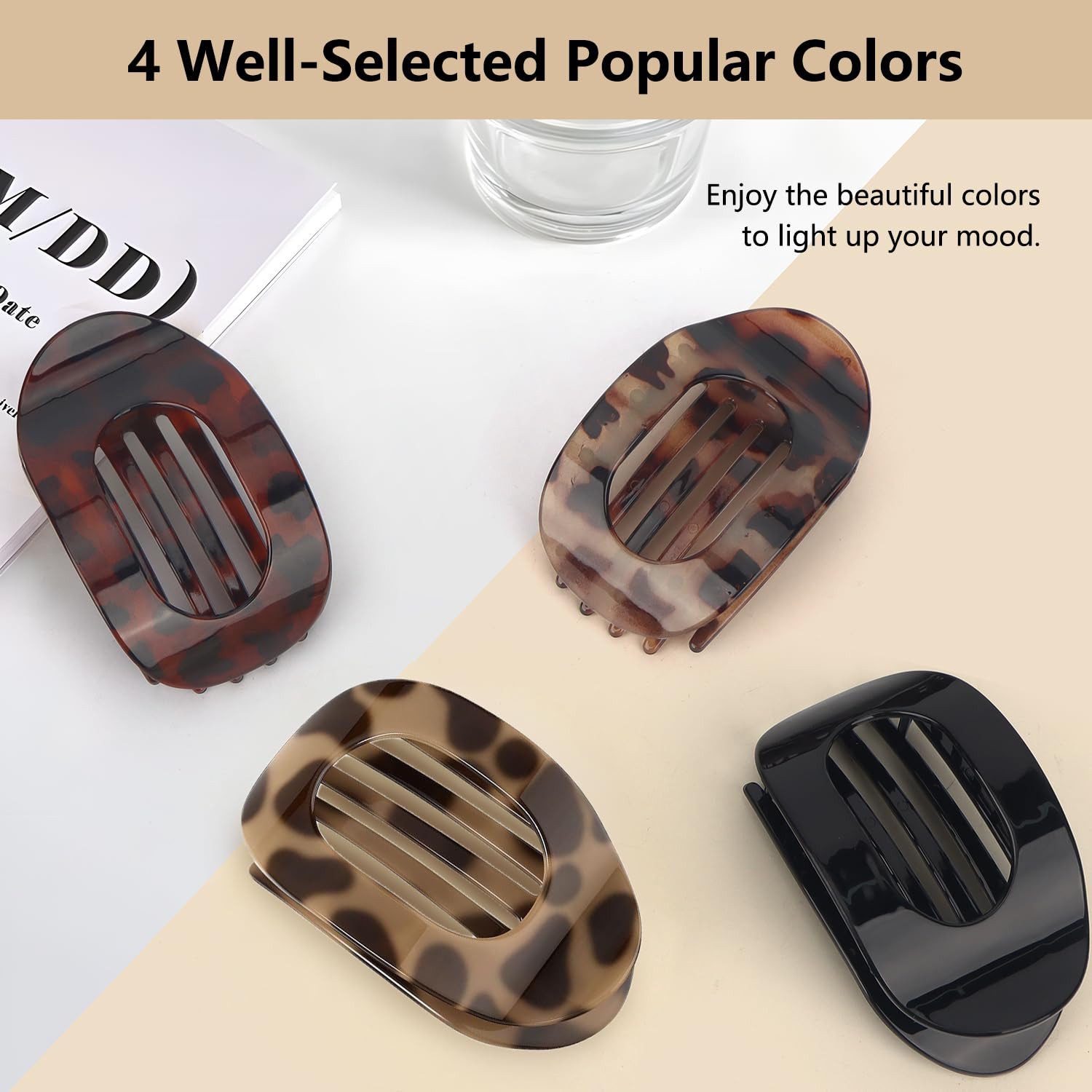 OWill 4 Stück Haarklammern für Damen,Flache Haarspangen,Haarspangen Damen Dünnes Haar,Haarklam... | Amazon (DE)