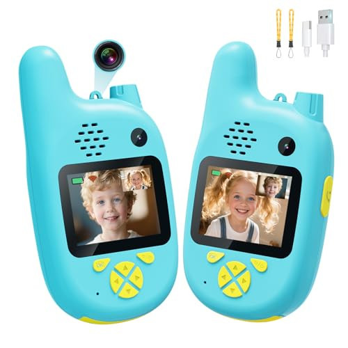 Video Walkie Talkies for Kids with Dual Cameras, 2 Pack Rechargeable Kids Walkie Talkies Toys for Ages 3-9 Year Old Boy Girl,Christmas Birthday Gifts for 3 4 5 6 7 8 Year Old Boys Girls,Indoor&Outdoor | Amazon (US)