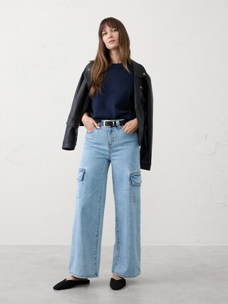 Straight High-Rise Cargo Jean | Banana Republic Factory