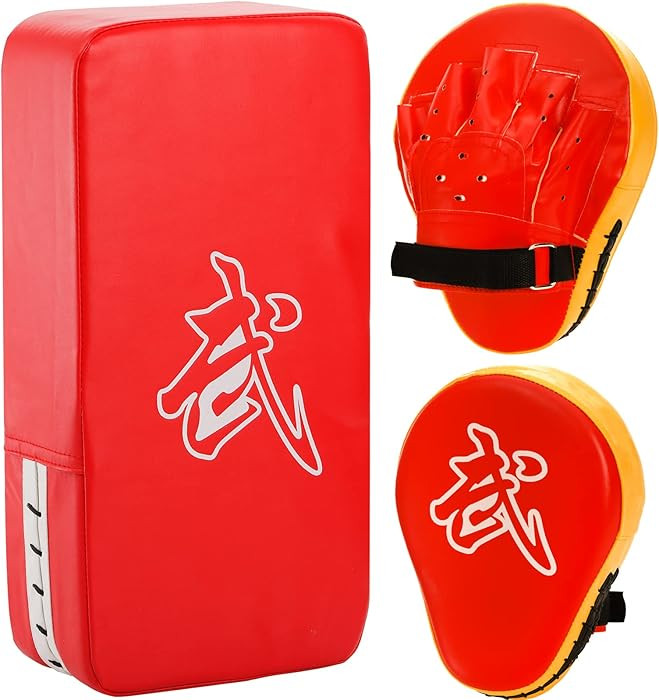 WUWEOT 2-in-1 Punching Mitts Kick Pack Set, Boxing Gloves Taekwondo Kick Pad, Boxing Pads Curved ... | Amazon (US)