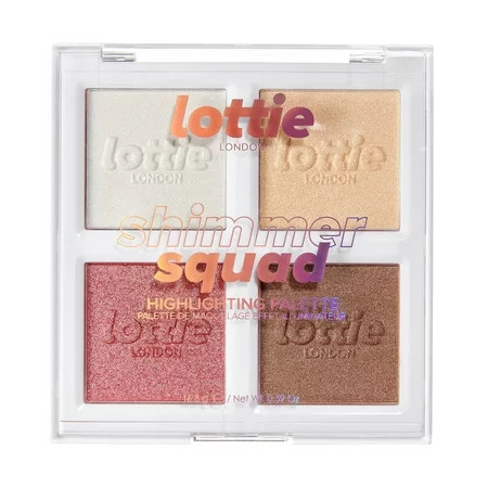 Lottie London Shimmer Squad 4 Pan face Highlighting Palette Glowburst 0.59 oz | Walmart (US)