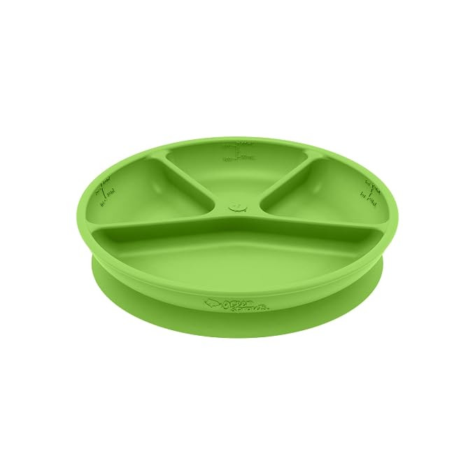 green sprouts Learning Plate | Helps toddler develop independent eating skills | Heat-resistant s... | Amazon (US)