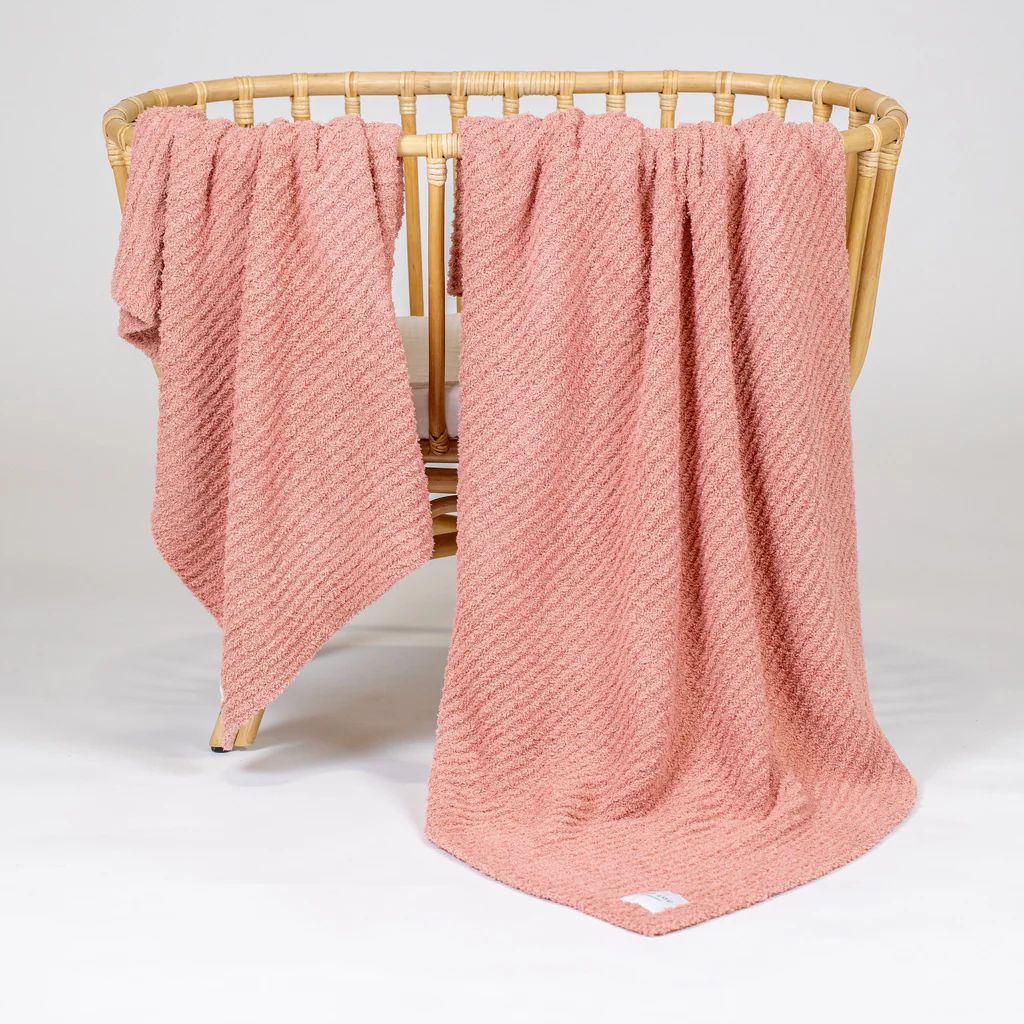 Chenille Blanket - Rose - Small & Large | Lou Lou & Company