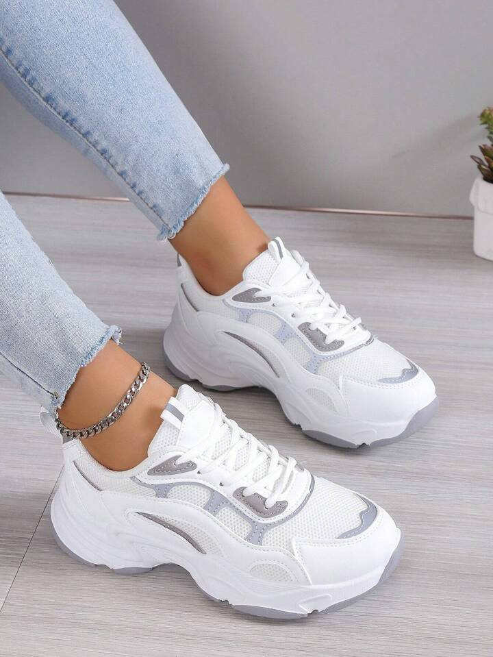 Zapatos deportivos con cordón delantero grueso , de moda con elegante | SHEIN