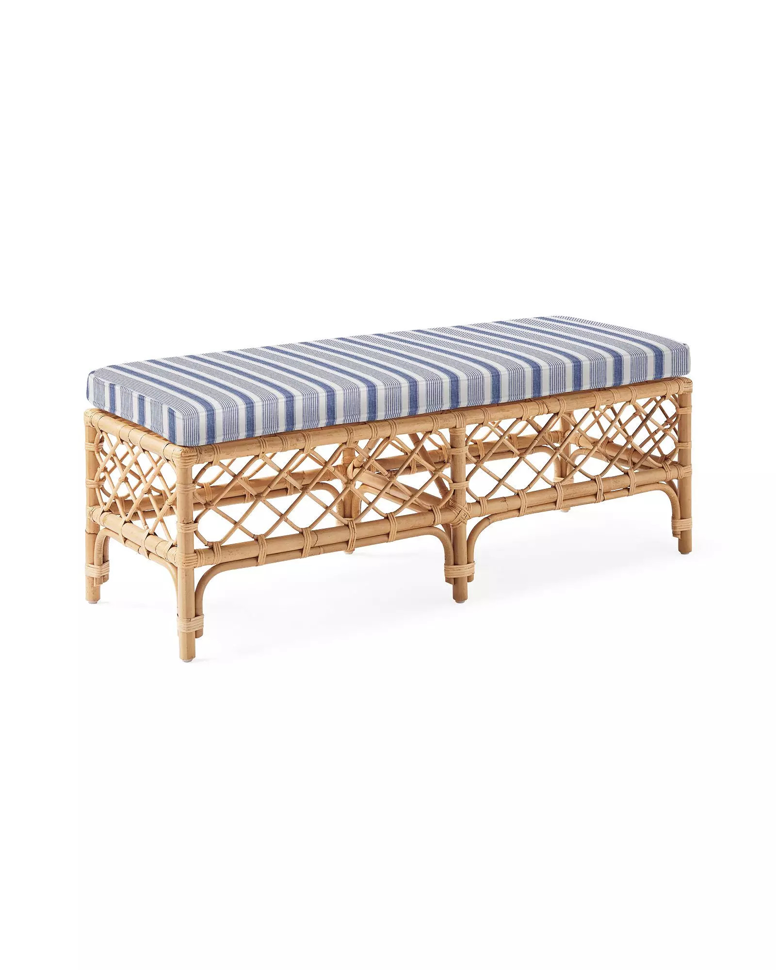 Avalon Rattan Bench | Serena and Lily