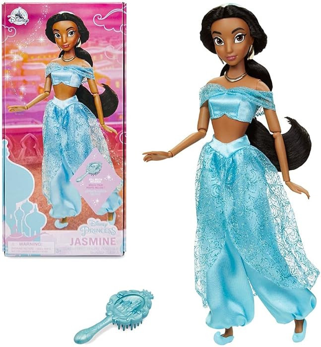 Disney Store Official Disney Princess Classic Doll (Jasmine from Aladdin), 11 Inches, Includes Br... | Amazon (US)