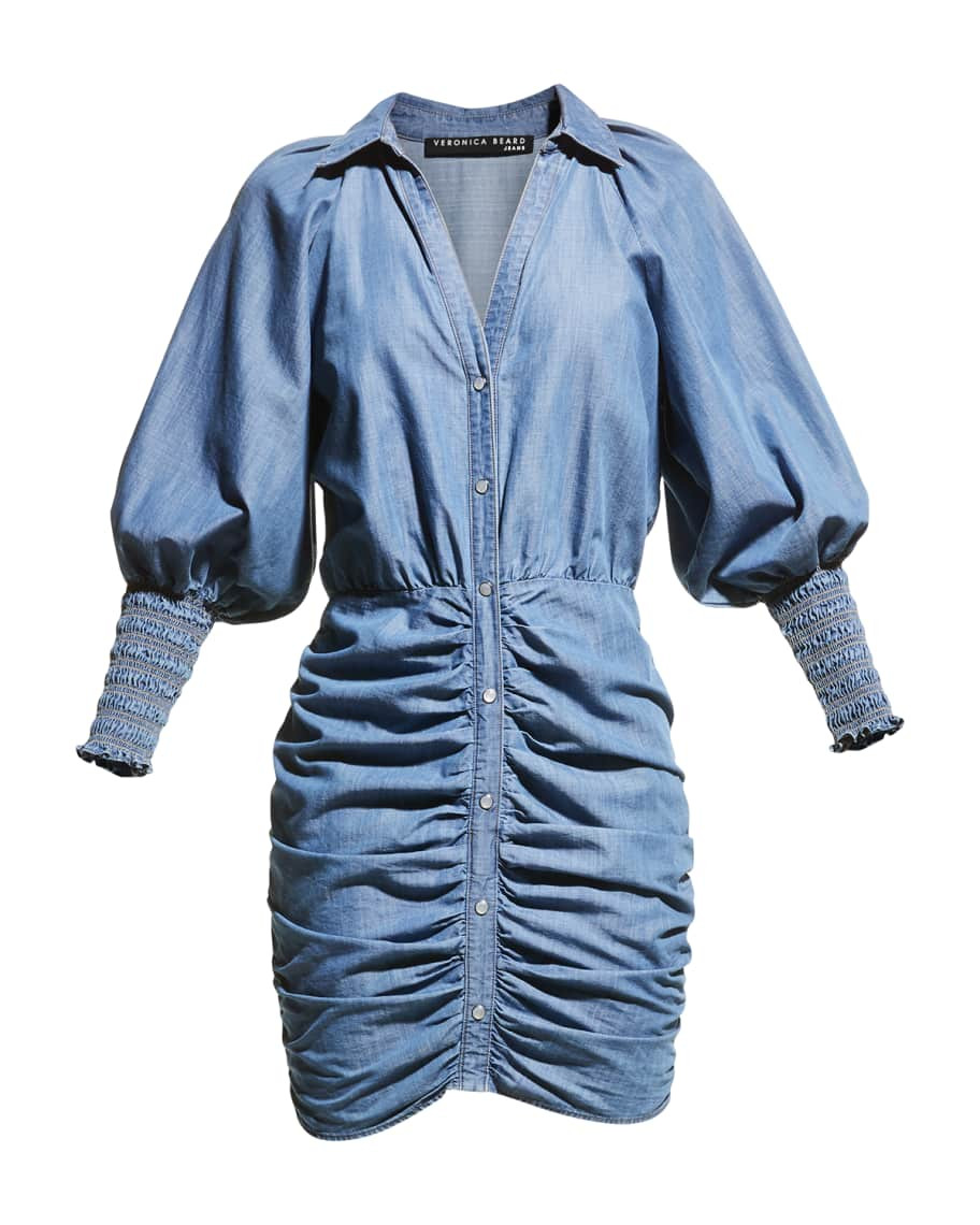 Allie Chambray Mini Dress | Neiman Marcus