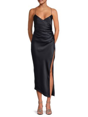 Slit Silk Midi Dress | Saks Fifth Avenue OFF 5TH