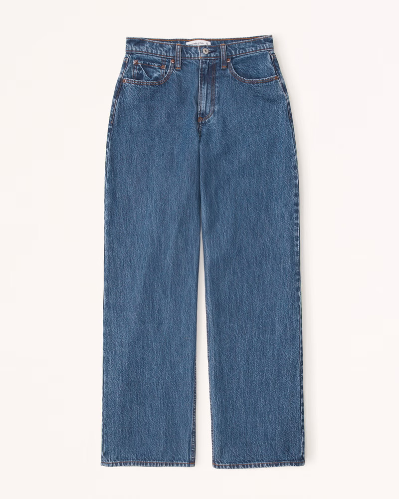 Mid Rise Ultra Wide Leg Jean | Abercrombie & Fitch (US)