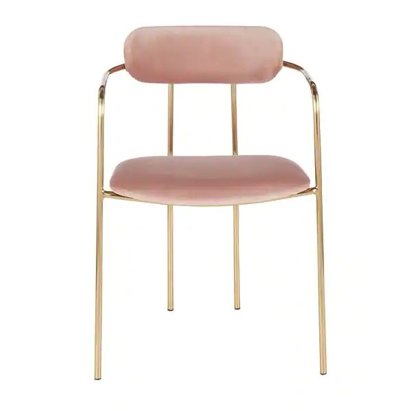 Silver Orchid Gregor Glam Velvet Chair (Set of 2) - N/A - Pink | Bed Bath & Beyond