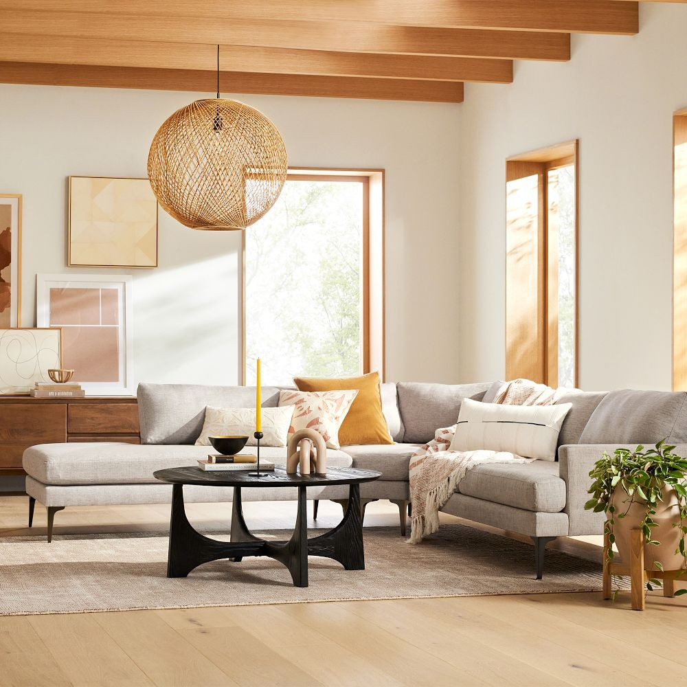 Wicker Globe Pendant (14"&ndash;26") | West Elm (US)