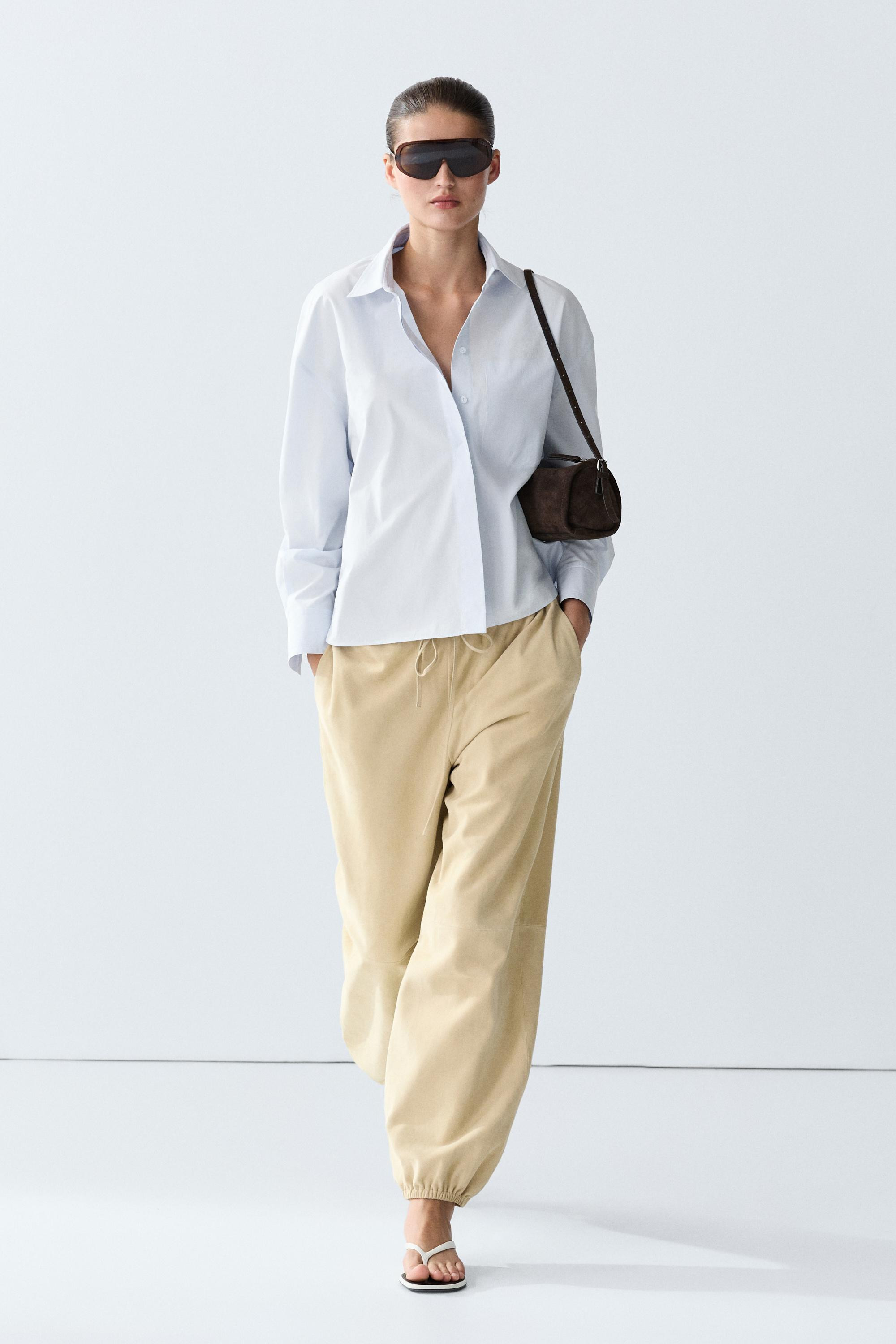 100% cotton shirt with pocket detail | Massimo Dutti UK