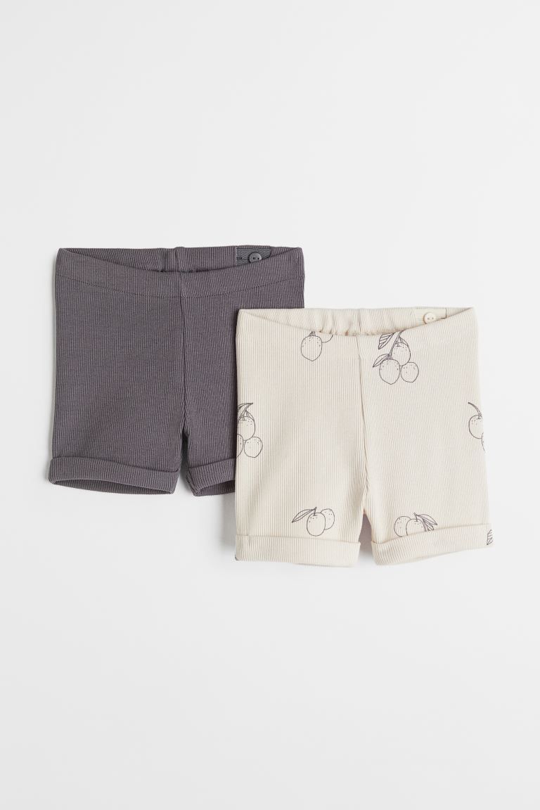 2-pack ribbed shorts | H&M (DE, AT, CH, DK, NL, NO, FI)