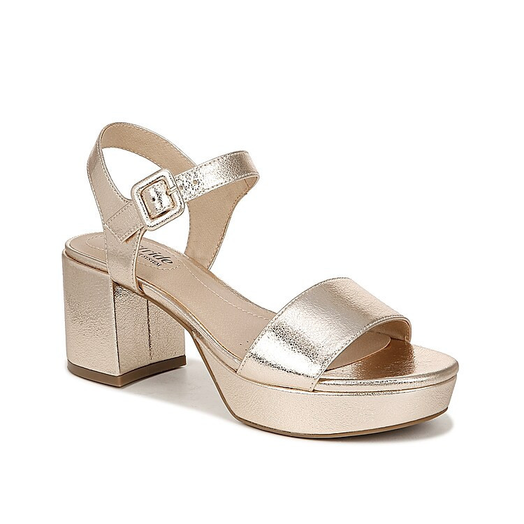 LifeStride Rhythmn Platform Sandal | Women's | Platino | Size 12 | Sandals | Ankle Strap | DSW