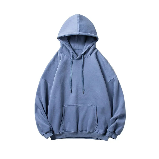 Casual Oversized Hoodies for Men Fall Winter Hooded Sweatshirt Comfort Solid Pullover Loose Fit | Walmart (US)