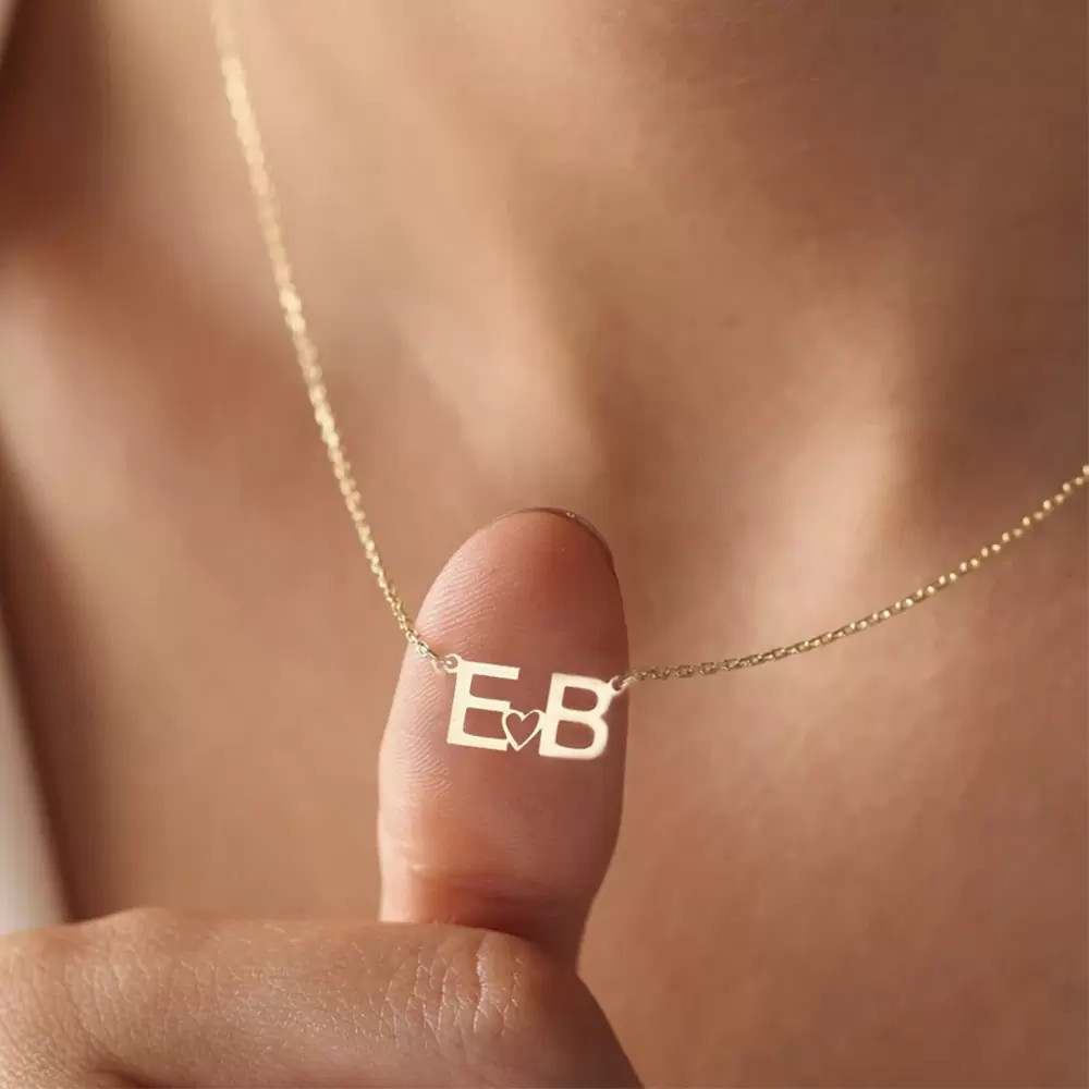 Personalized Initial Necklace, Letter Necklace, Dainty Necklace, Simple Necklace, Christmas Gift ... | GetNameNecklace