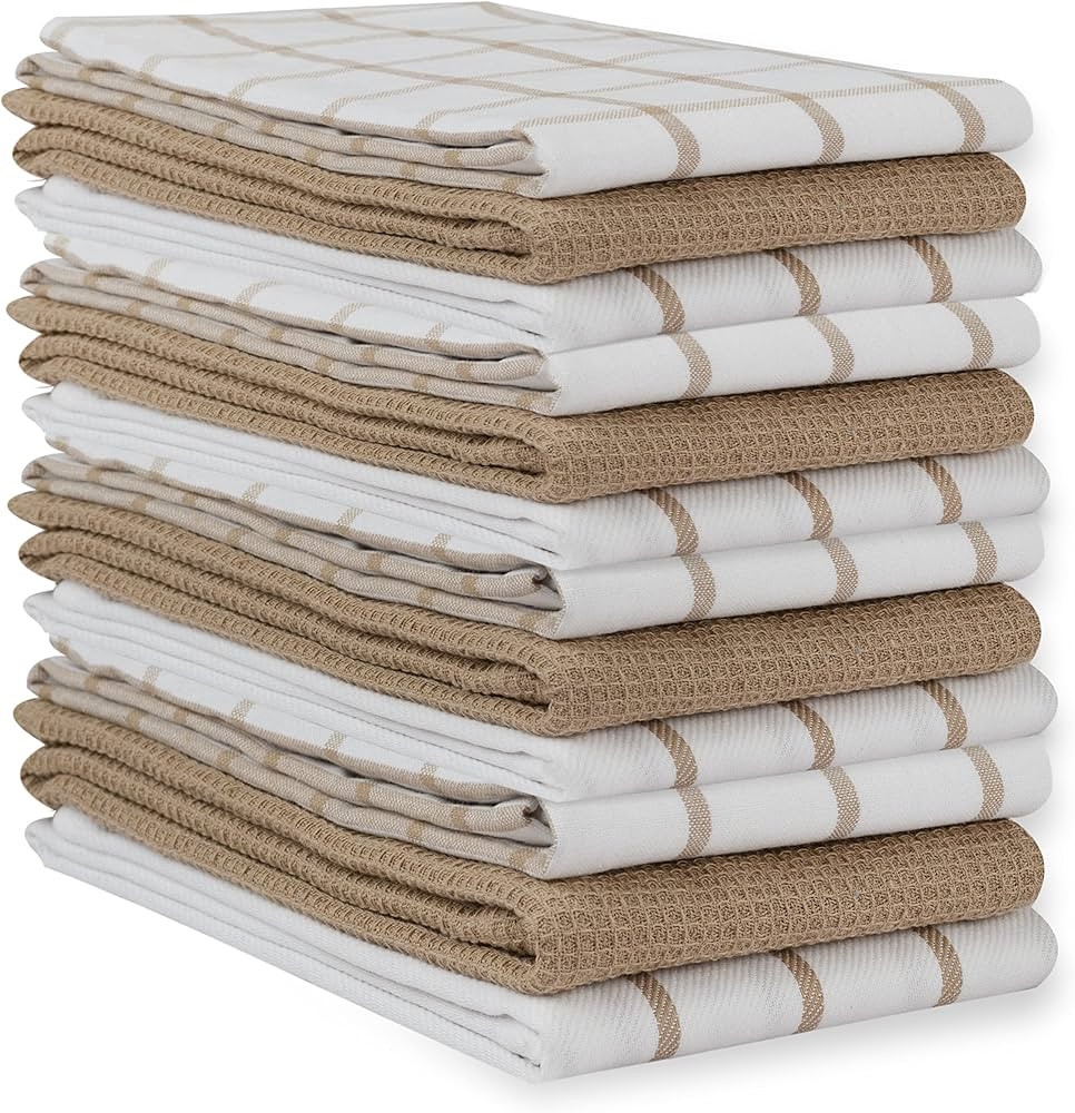 Kitchen Towels Set - Pack of 12 Cotton Dish Towels for Drying Dishes, 18”x 28”, Kitchen Hand ... | Amazon (CA)