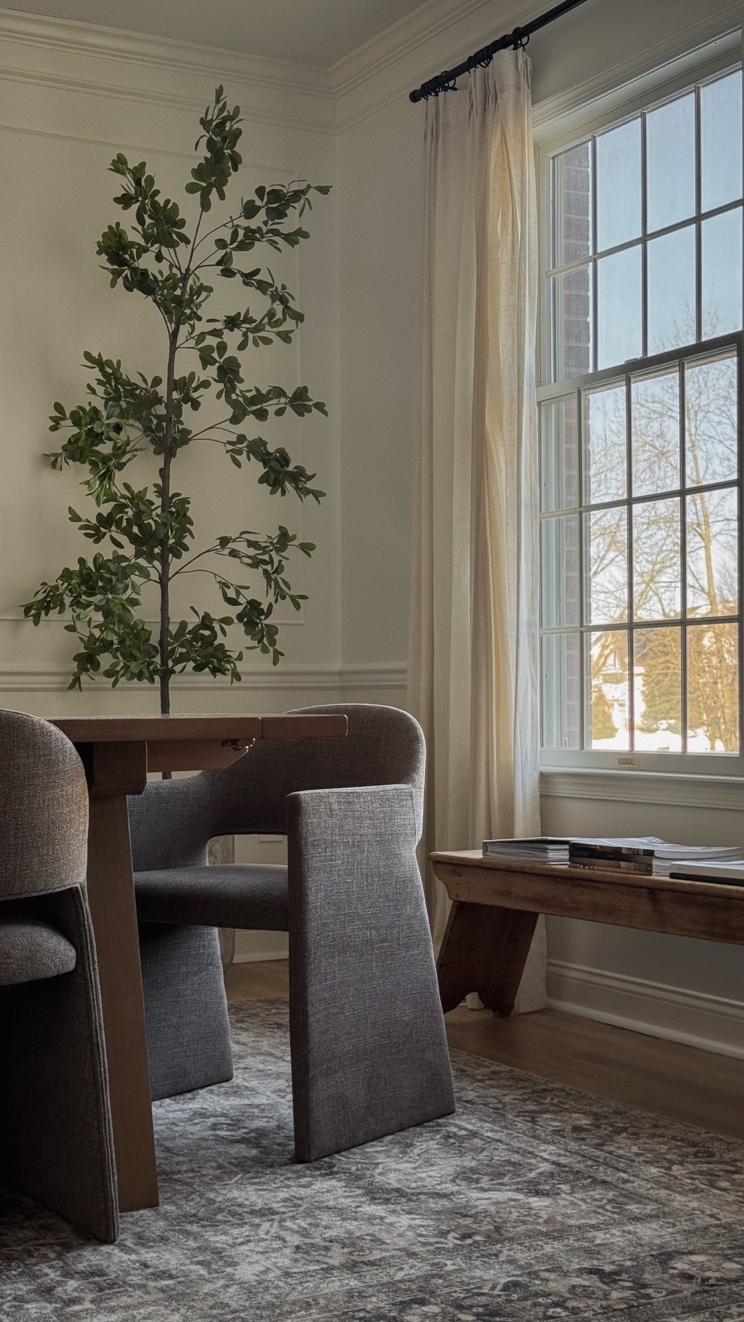 Dining room table, dining room chair, dining room rug, extension dining table, olive tree, upholstered dining chair, cb2 dupe, Amazon find, Wayfair find, Walmart find

#LTKHome