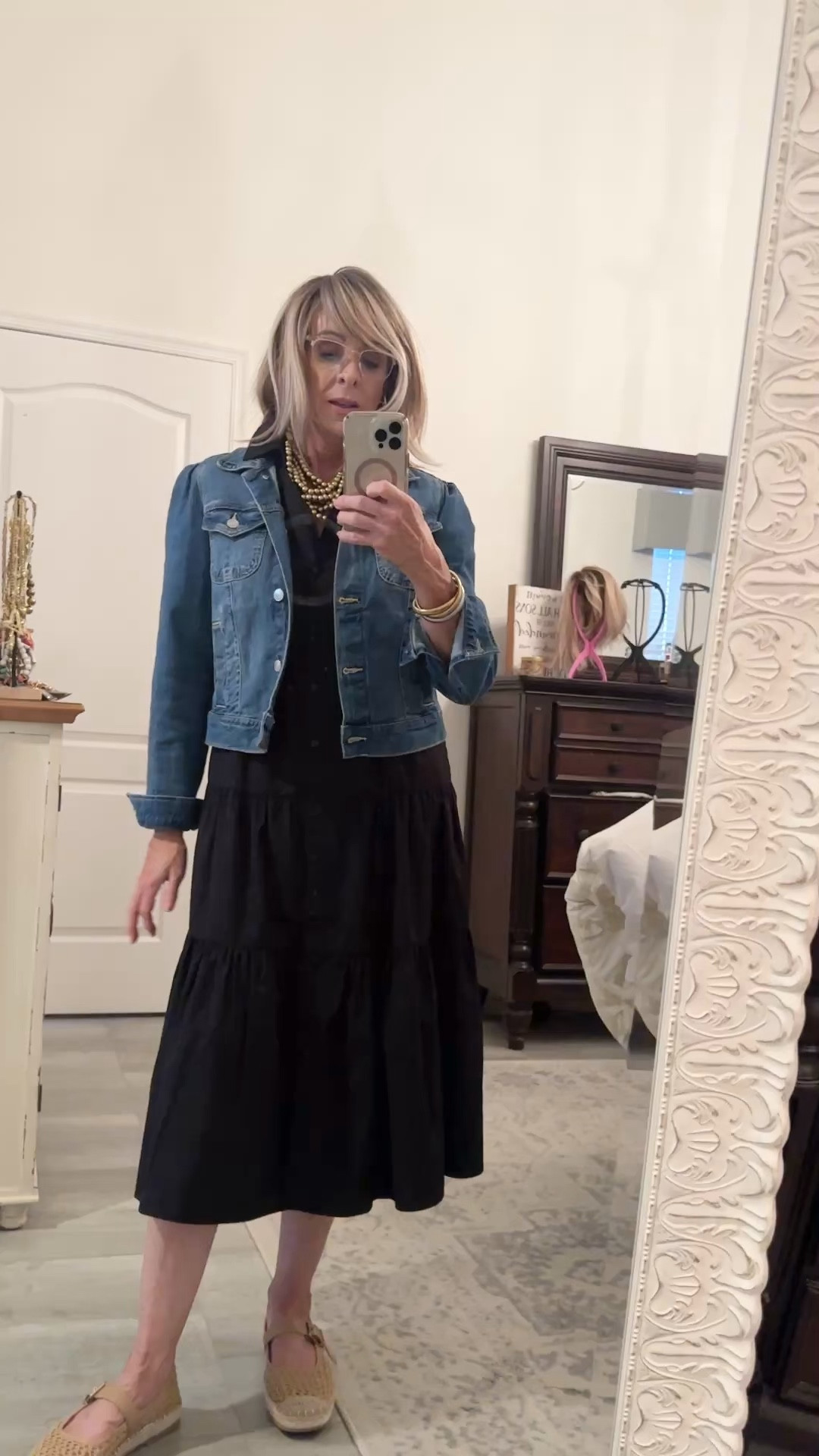 The easiest way to style a basic black dress! Casually with a denim jacket.

#LTKOver40 #LTKootd #LTKstorytime