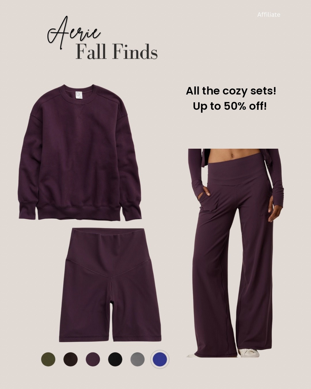 So many sales happening @aerie right now! I just got this sweater and ribbed short set and both are so soft (in colour Cool Berry). Now I see they have the wide leg pants in too🤩 Might have to place another order!

#LTKFindsUnder50 #LTKSaleAlert #LTKActive