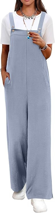 ANRABESS Overalls for Women 2026 Summer Casual Loose One Piece Outfits Baggy Wide Leg Jumpers Lig... | Amazon (US)