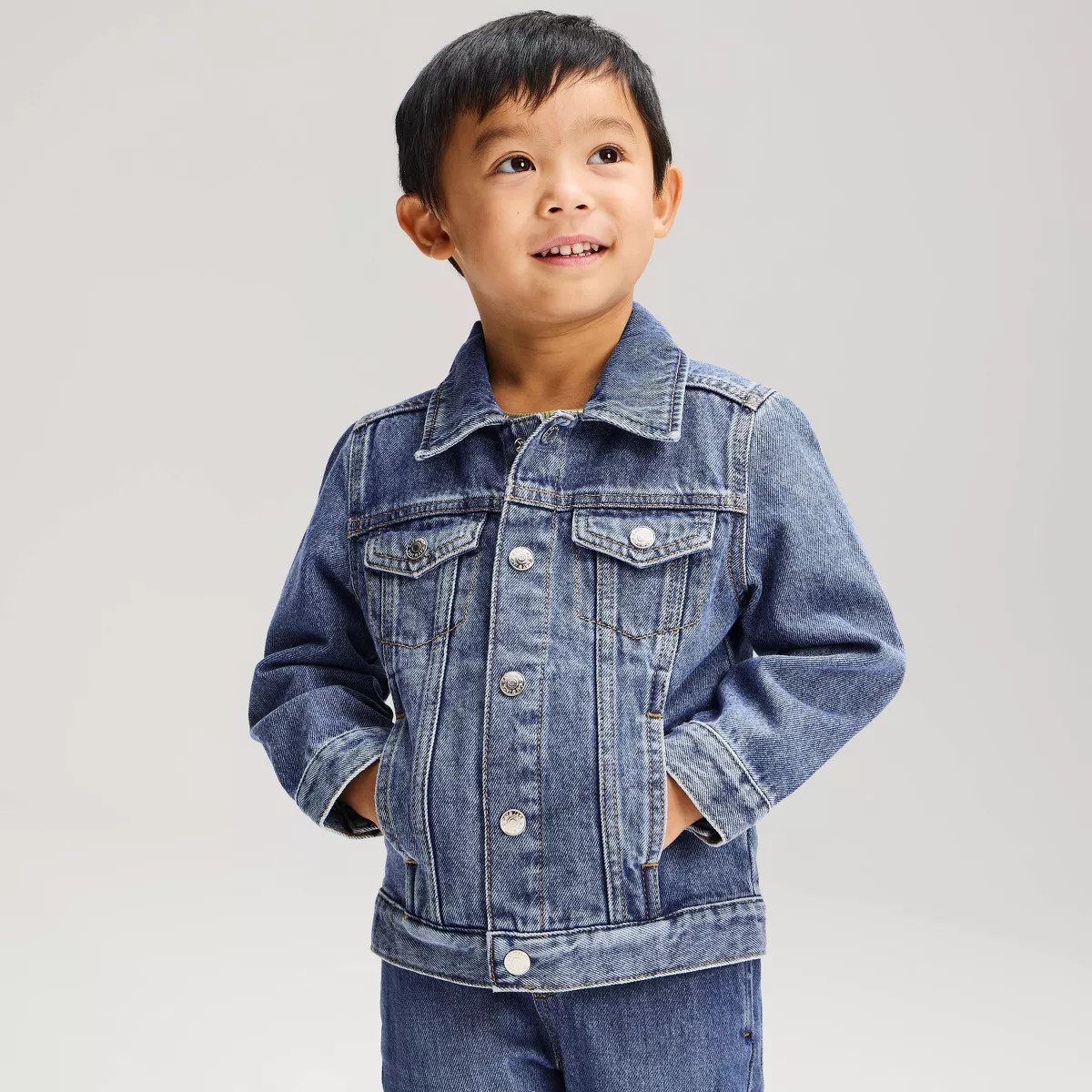 Toddler Boys' Denim Jacket - Cat & Jack™ Medium Wash 5T | Target