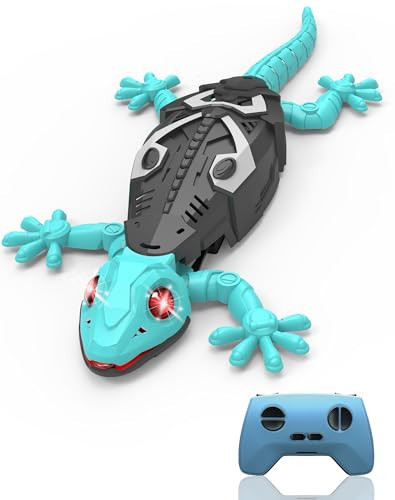 Rc Wall Climbing Gecko Toys for Kids Age3+, Blue Wall Crawler Gecko,Remote Control Electric Lizard with Led Glowing Eyes,Cool Christmas Birthday Gifts for Boys Girls Teens Ages 3 4 5 6 7 8 9 10+ | Amazon (US)