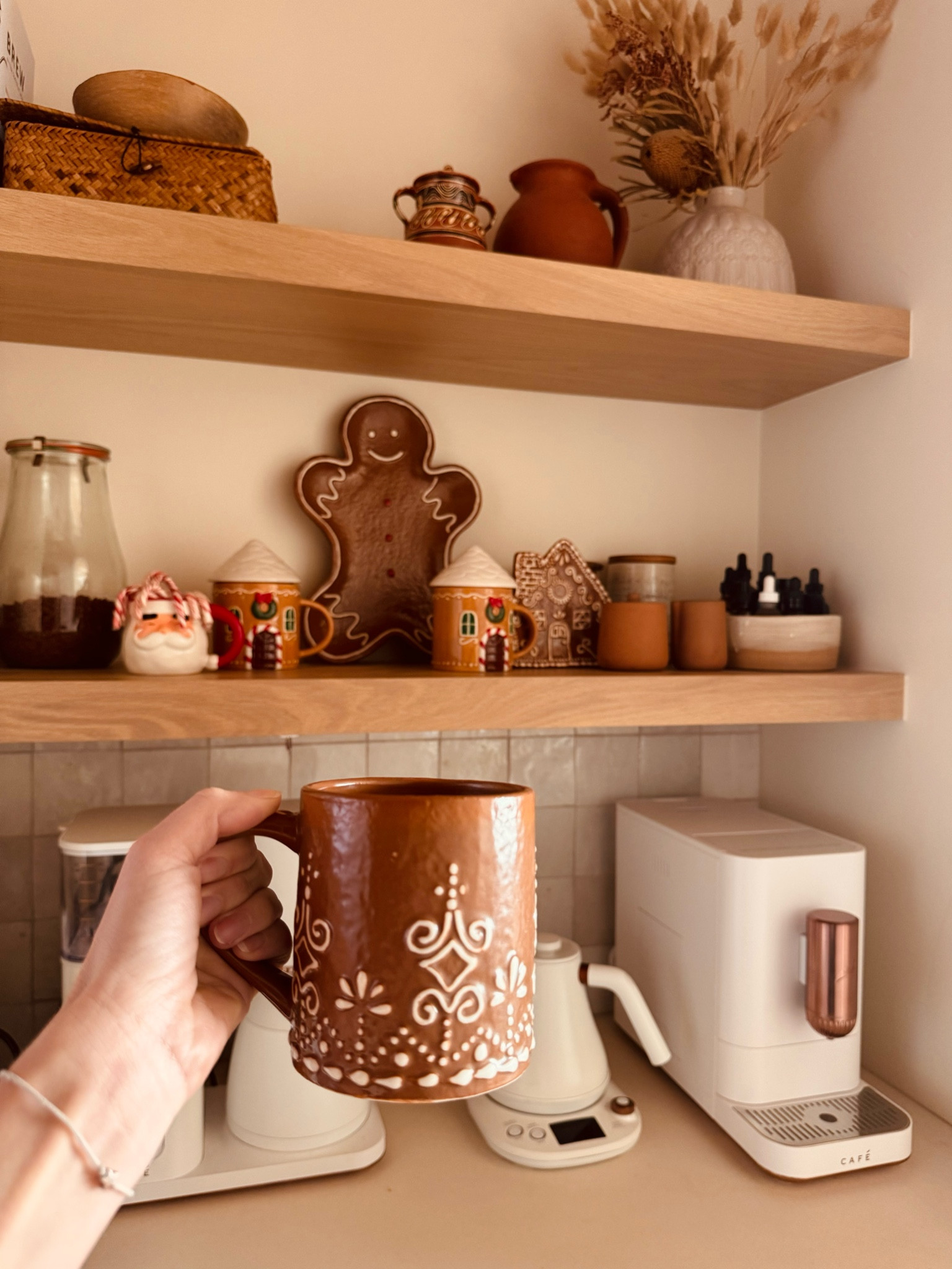 Christmas coffee & hot cocoa station 🌲☕️ loving this gingerbread collection 🙌 i cant get enough of these holiday mugs either ✨Sale 

#LTKHoliday #LTKSeasonal #LTKHolidaySale