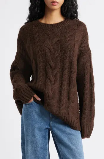 Oversize Cozy Cable Sweater | Nordstrom