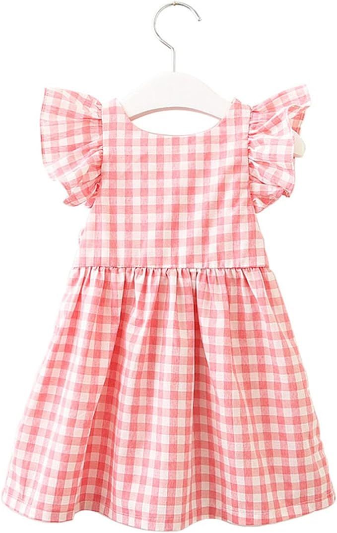 Sivenny Toddler Baby Girl Dresses Sleeveless Kids Soft Cotton Summer Skirts | Amazon (US)