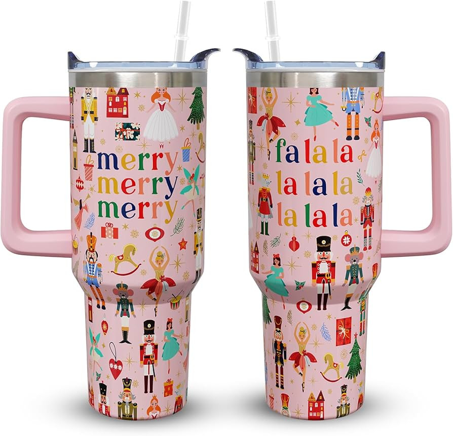 40 oz Christmas Nutcracker Tumbler with Handle, Nutcracker Cup, Nutcracker Ballet Gifts for Dance... | Amazon (US)