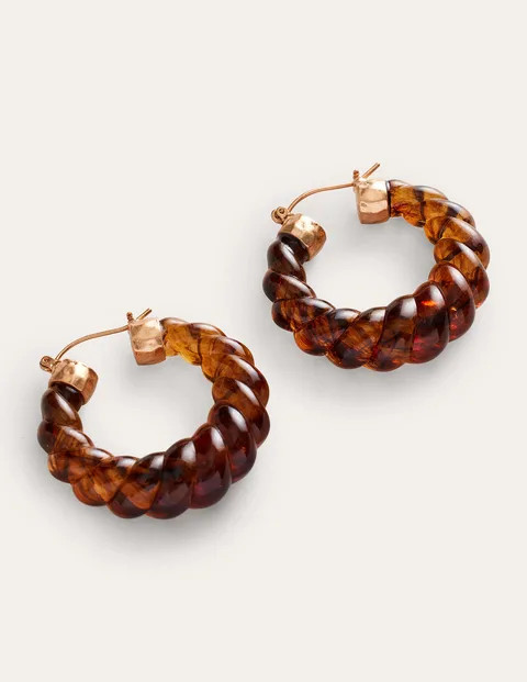 Croissant Resin Hoop Earrings | Boden (US)