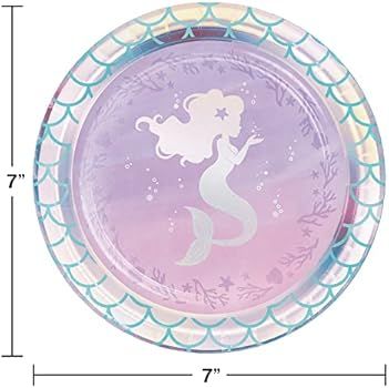 Amazon.com: Iridescent Mermaid Party Dessert Plates, 24 ct : Toys & Games | Amazon (US)