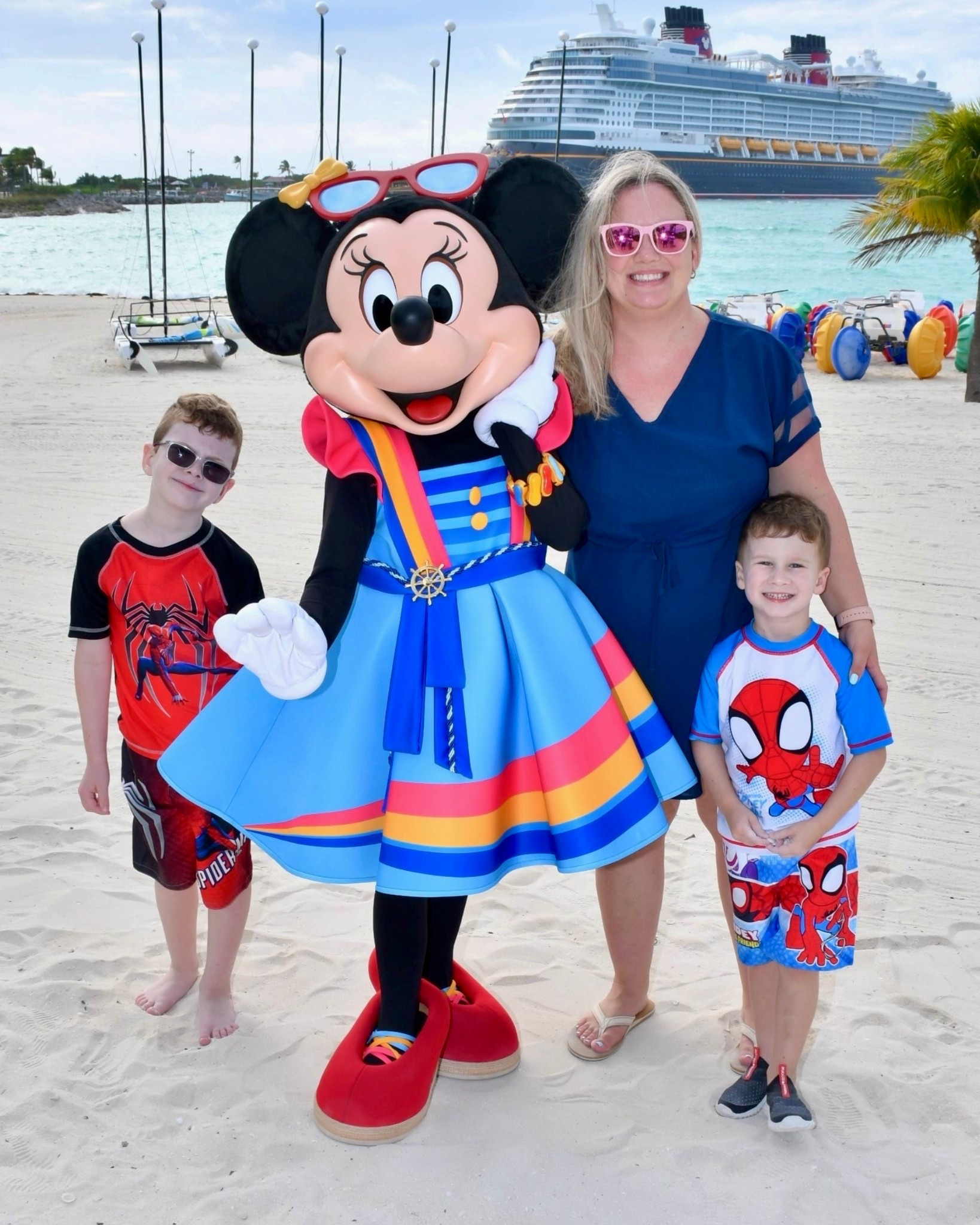 Castaway cay day family outfit for Disney Destiny cruis. Boy swim trunks. Spider man themed cruise ship. Cruise outfits for mom. Women's bath suit for midsize. Disney cruise line. Cruise swim outfits. 

#LTKMidsize #LTKKids #LTKSwim