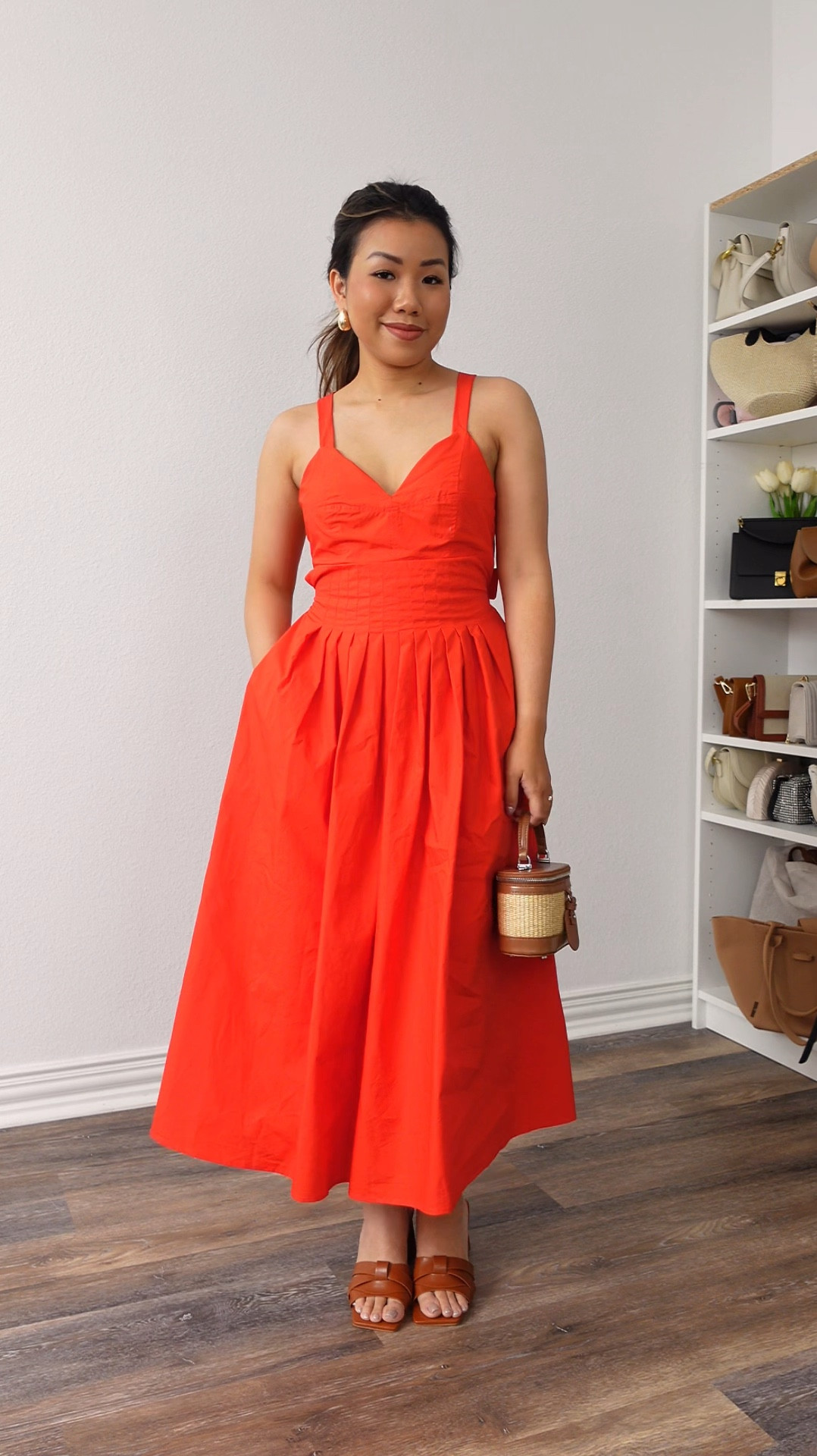 Dress size S
Shoes size 6.5 - fit large, size down 1 sizw

Lulus red dress midi dress sundress straw bag

#LTKfindsunder50 #LTKVideo #LTKfindsunder100