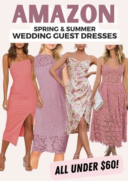 Amazon spring wedding guest dresses shades of pink under $60 

#pinkdresses #amazonweddingguestdress #weddingguestdress #springdress #amazondress 

#LTKFind #LTKU #LTKSeasonal