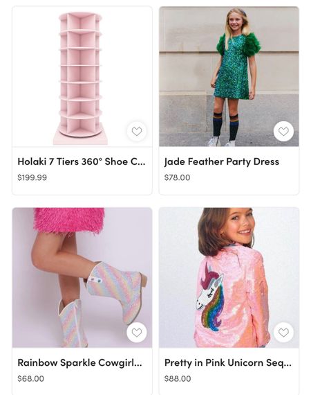 Gift guide for the glam daughter or for aunty 
Sequin gifts 
Unicorn lover 
Rainbow cowgirl boots 


#LTKkids #LTKGiftGuide #LTKHoliday