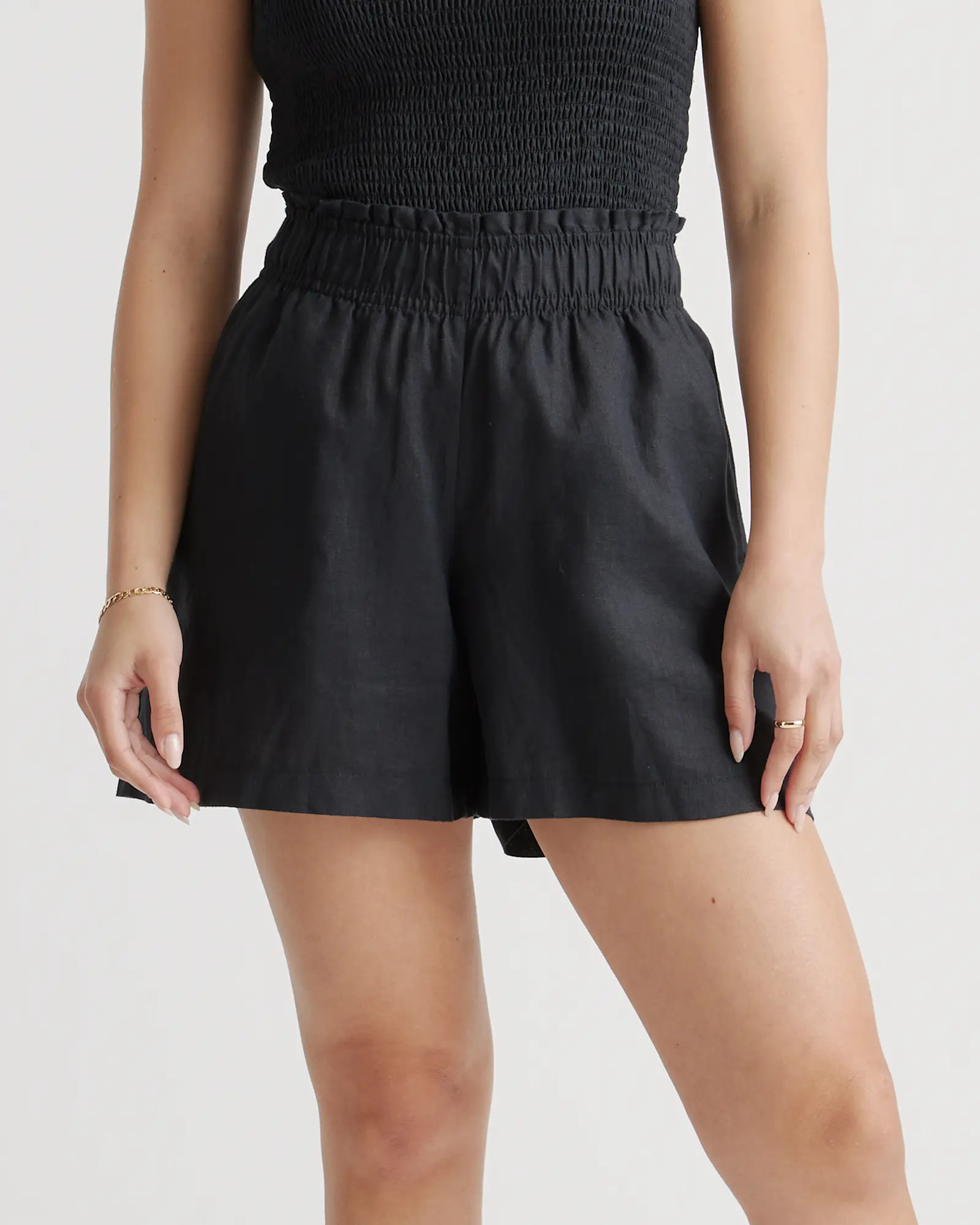 100% European Linen High Waisted Short | Quince