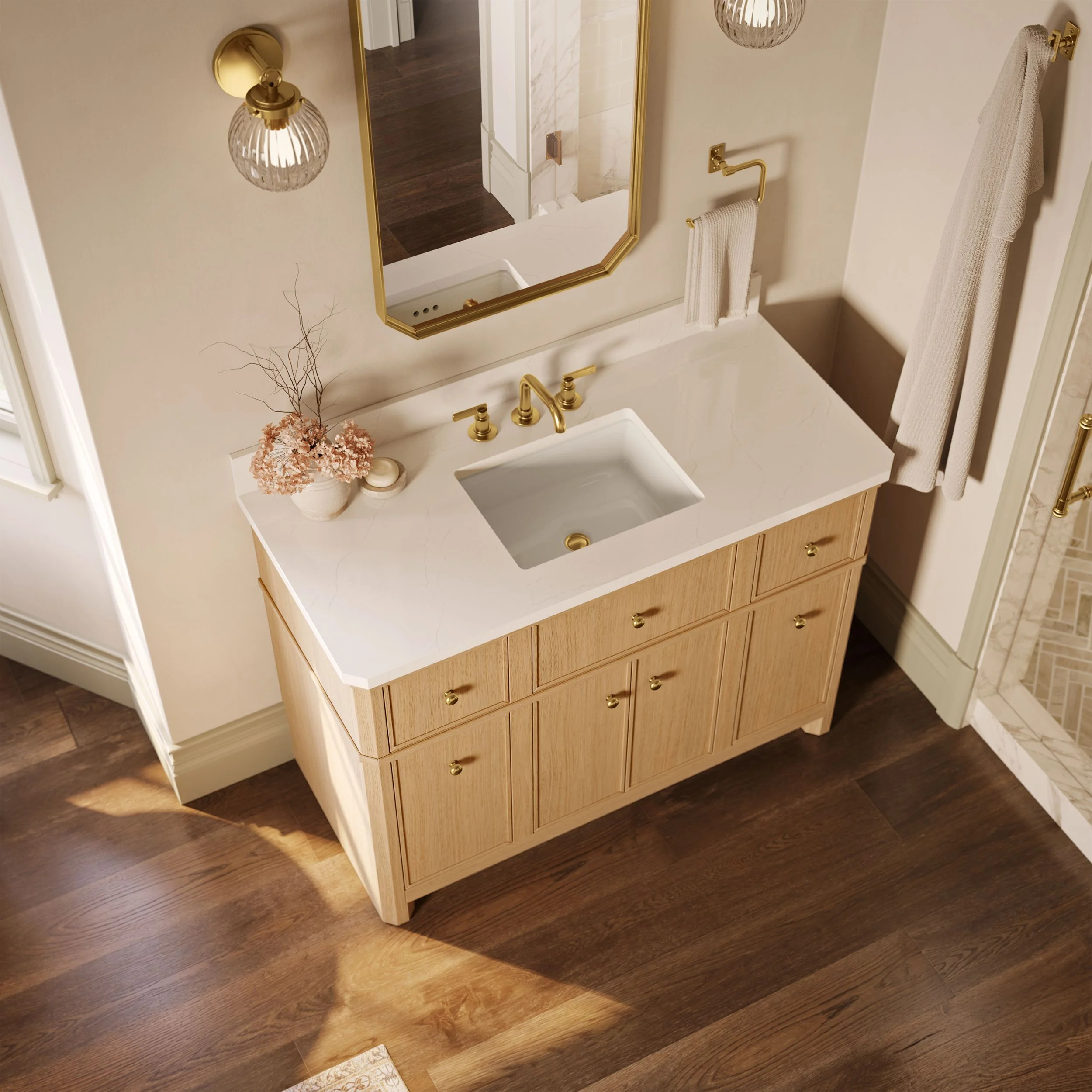 Claude by Studio McGee 24" Bathroom Vanity Cabinet With Sink And Quartz Top | Wayfair North America