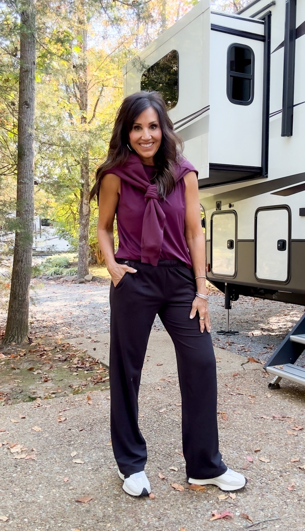 What I’m wearing 
Tank - small
Pants - small, regular 
Sweatshirt - small

#LTKOver40 #LTKActive #LTKSeasonal