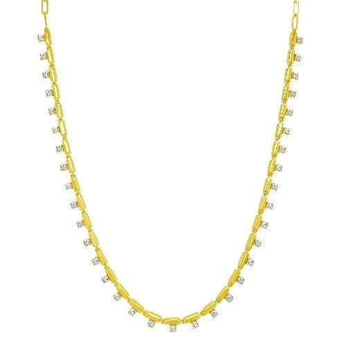 Diamond Bar Dangle Necklace | LINDSEY LEIGH JEWELRY
