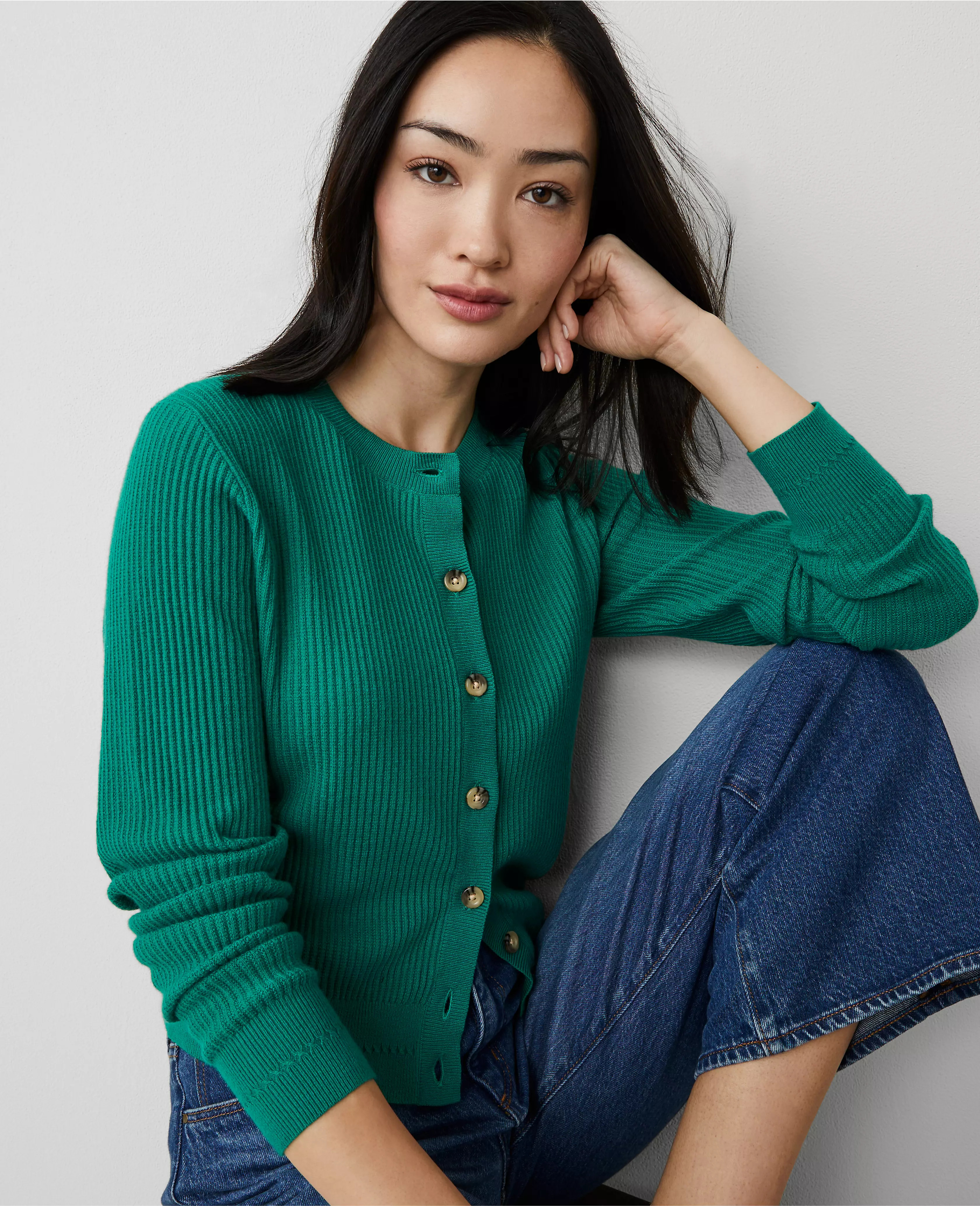 Textured Stitch Ann Cardigan | Ann Taylor