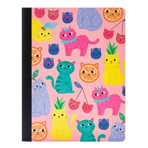 Mintgreen Journal Composition Notebook, Wide Ruled, 80 Sheets, Recycled Paper, Fruity Cats - Walm... | Walmart (US)