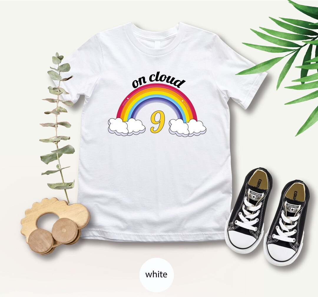 On Cloud 9 Tshirt 9th Birthday Party Gift T Shirts Girl - Etsy | Etsy (US)