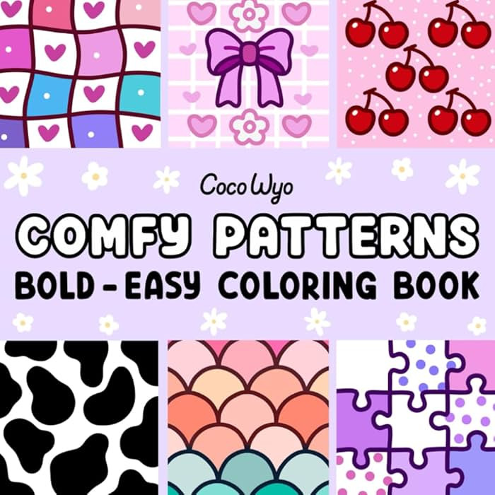 Comfy Patterns: Coloring Book for Adults and Kids, Bold and Easy, Simple and Big Designs for Rela... | Amazon (US)