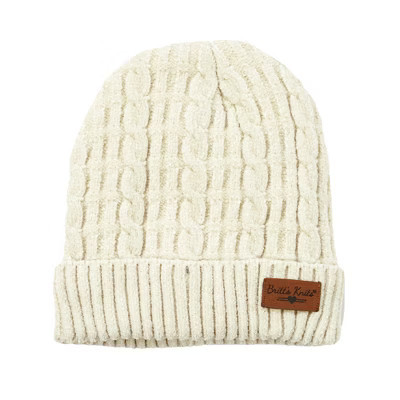 Britt's Knits Women's Soft Chenille Plush-Lined Beanie Knitted Cold Weather Hat Ski Cuff Cap Oat | Target