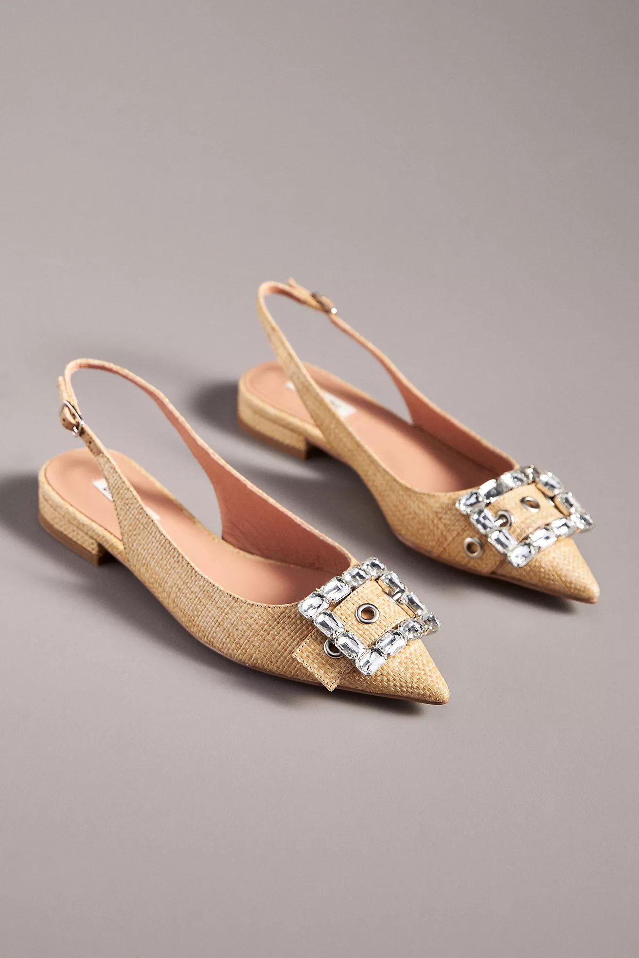 Bibi Lou Gem Buckle Slingback Flats | Anthropologie (US)