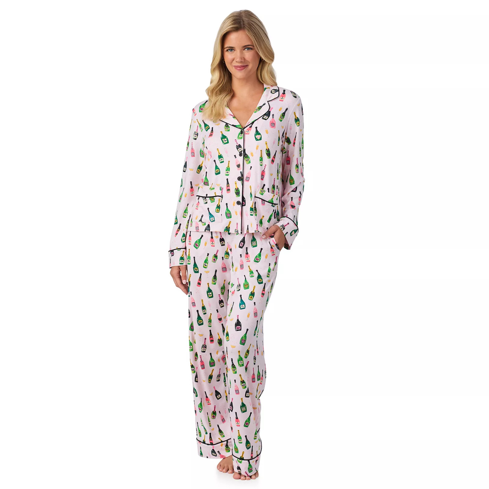 Women's Beauty Sleep Social 2-pc. Eloise Cozy Long Sleeve Pajama Top & Pajama Bottoms Set, Size: ... | Kohl's