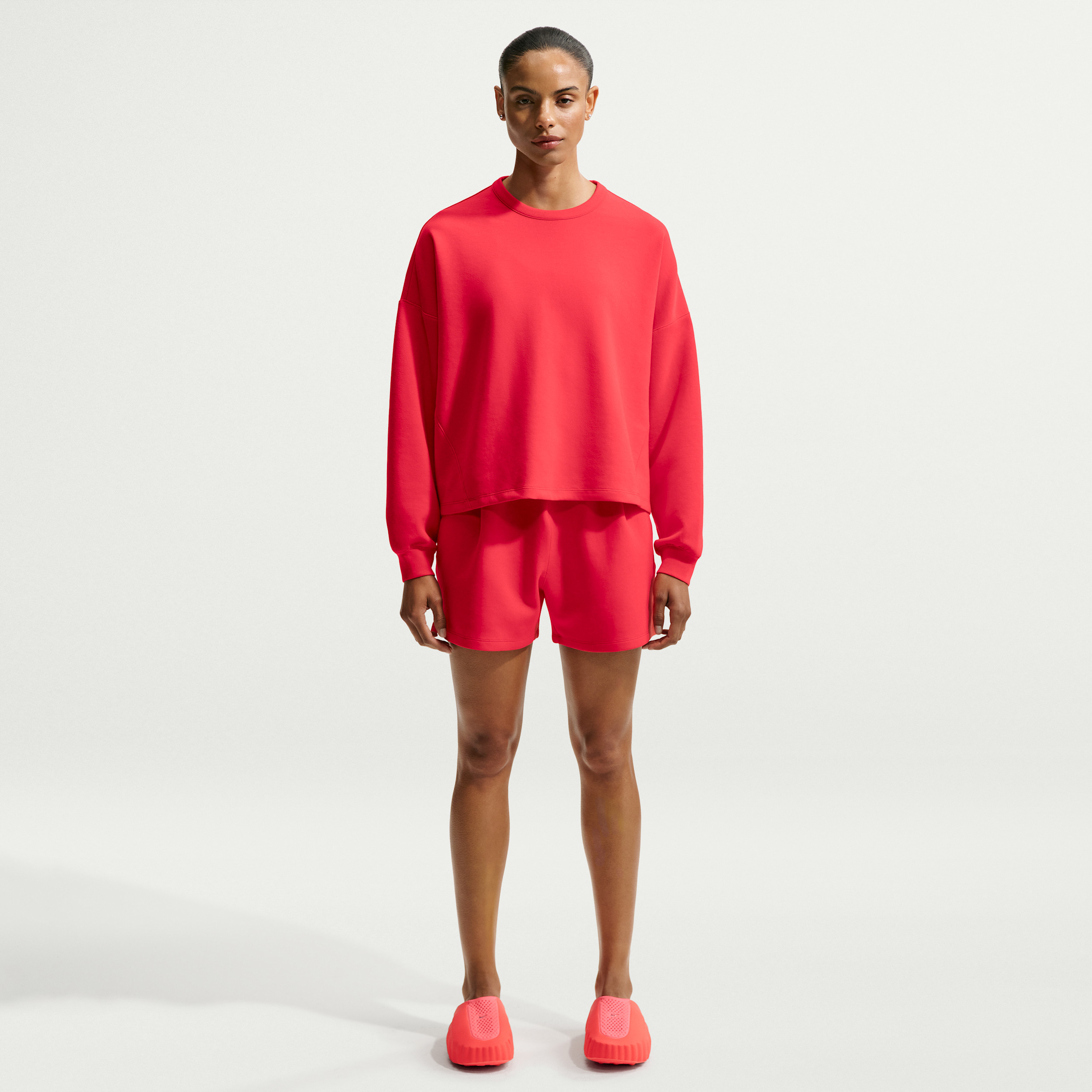 Nike Women's 24.7 ImpossiblySoft Dri-FIT Mid-Rise Loose 4" Shorts in Red | HQ8179-696 | Nike (US)